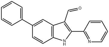 1H-Indole-3-carboxaldehyde,5-phenyl-2-(2-pyridinyl)-(9CI),590391-77-8,结构式