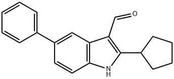 1H-Indole-3-carboxaldehyde,2-cyclopentyl-5-phenyl-(9CI),590392-07-7,结构式