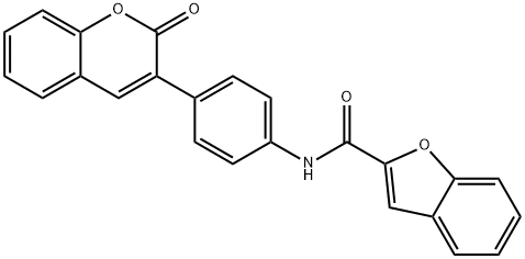 2-Benzofurancarboxamide,N-[4-(2-oxo-2H-1-benzopyran-3-yl)phenyl]-(9CI),590393-43-4,结构式