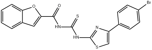 2-Benzofurancarboxamide,N-[[[4-(4-bromophenyl)-2-thiazolyl]amino]thioxomethyl]-(9CI) Struktur