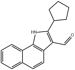1H-Benz[g]indole-3-carboxaldehyde,2-cyclopentyl-(9CI) Struktur