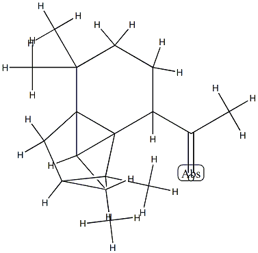 1-(octahydro-7,7,8,8-tetramethyl-2,3b-methano-3bH-cyclopenta[1,3]cyclopropa[1,2]benzen-4-yl)ethanone 结构式