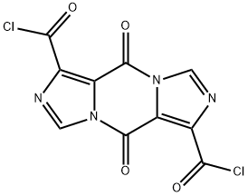 1,6-ビス(クロロホルミル)-5H,10H-ジイミダゾ[1,5-a:1',5'-d]ピラジン-5,10-ジオン 化学構造式