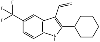 1H-Indole-3-carboxaldehyde,2-cyclohexyl-5-(trifluoromethyl)-(9CI),591720-27-3,结构式