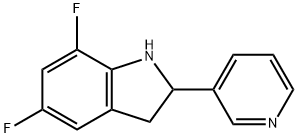 1H-Indole,5,7-difluoro-2,3-dihydro-2-(3-pyridinyl)-(9CI) Struktur