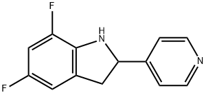 1H-Indole,5,7-difluoro-2,3-dihydro-2-(4-pyridinyl)-(9CI),591721-09-4,结构式