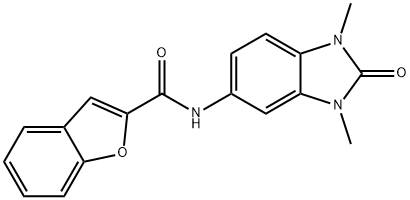 2-Benzofurancarboxamide,N-(2,3-dihydro-1,3-dimethyl-2-oxo-1H-benzimidazol-5-yl)-(9CI),591726-02-2,结构式