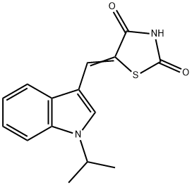 2,4-Thiazolidinedione,5-[[1-(1-methylethyl)-1H-indol-3-yl]methylene]-(9CI),591745-13-0,结构式