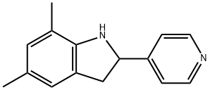 1H-Indole,2,3-dihydro-5,7-dimethyl-2-(4-pyridinyl)-(9CI) Struktur