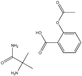2-acetoxybenzoic acid, compound with 2-amino-2-methylpropionamide (1:1) Struktur