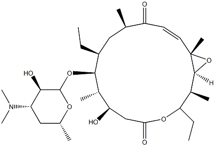 20-Deoxo-4'-deoxycirramycin A1 Struktur