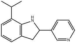 1H-Indole,2,3-dihydro-7-(1-methylethyl)-2-(3-pyridinyl)-(9CI) Structure