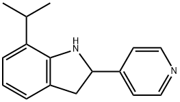 1H-Indole,2,3-dihydro-7-(1-methylethyl)-2-(4-pyridinyl)-(9CI) Struktur