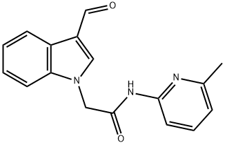 1H-Indole-1-acetamide,3-formyl-N-(6-methyl-2-pyridinyl)-(9CI) Struktur