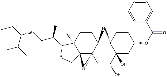 5α-Stigmastane-3β,5,6β-triol 3-benzoate Structure