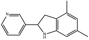1H-Indole,2,3-dihydro-4,6-dimethyl-2-(3-pyridinyl)-(9CI),593232-98-5,结构式