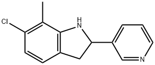 1H-Indole,6-chloro-2,3-dihydro-7-methyl-2-(3-pyridinyl)-(9CI) Structure