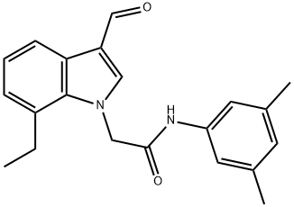 1H-Indole-1-acetamide,N-(3,5-dimethylphenyl)-7-ethyl-3-formyl-(9CI),593236-30-7,结构式