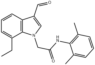 1H-Indole-1-acetamide,N-(2,6-dimethylphenyl)-7-ethyl-3-formyl-(9CI) Structure