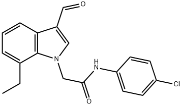 1H-Indole-1-acetamide,N-(4-chlorophenyl)-7-ethyl-3-formyl-(9CI)|