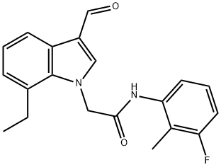 1H-Indole-1-acetamide,7-ethyl-N-(3-fluoro-2-methylphenyl)-3-formyl-(9CI) Struktur