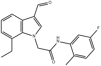 1H-Indole-1-acetamide,7-ethyl-N-(5-fluoro-2-methylphenyl)-3-formyl-(9CI) Structure