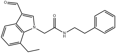 1H-Indole-1-acetamide,7-ethyl-3-formyl-N-(2-phenylethyl)-(9CI)|
