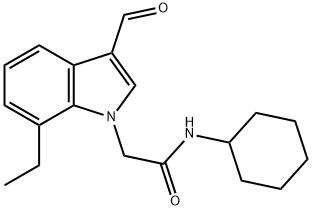 1H-Indole-1-acetamide,N-cyclohexyl-7-ethyl-3-formyl-(9CI) Structure