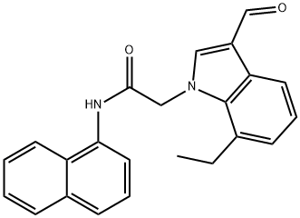 1H-Indole-1-acetamide,7-ethyl-3-formyl-N-1-naphthalenyl-(9CI)|