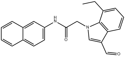 1H-Indole-1-acetamide,7-ethyl-3-formyl-N-2-naphthalenyl-(9CI),593236-62-5,结构式