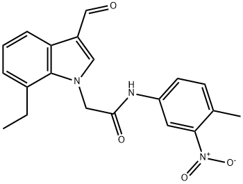 1H-Indole-1-acetamide,7-ethyl-3-formyl-N-(4-methyl-3-nitrophenyl)-(9CI)|