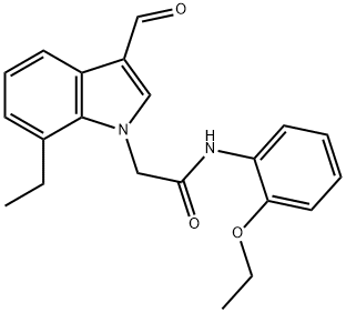1H-Indole-1-acetamide,N-(2-ethoxyphenyl)-7-ethyl-3-formyl-(9CI)|