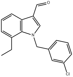 1H-Indole-3-carboxaldehyde,1-[(3-chlorophenyl)methyl]-7-ethyl-(9CI) Structure