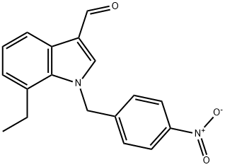 1H-Indole-3-carboxaldehyde,7-ethyl-1-[(4-nitrophenyl)methyl]-(9CI) Struktur