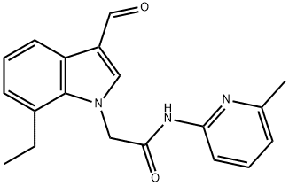 1H-Indole-1-acetamide,7-ethyl-3-formyl-N-(6-methyl-2-pyridinyl)-(9CI),593237-11-7,结构式
