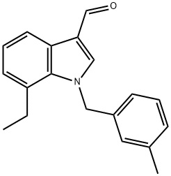 1H-Indole-3-carboxaldehyde,7-ethyl-1-[(3-methylphenyl)methyl]-(9CI)|