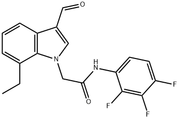 1H-Indole-1-acetamide,7-ethyl-3-formyl-N-(2,3,4-trifluorophenyl)-(9CI)|