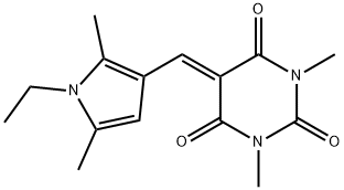 2,4,6(1H,3H,5H)-Pyrimidinetrione,5-[(1-ethyl-2,5-dimethyl-1H-pyrrol-3-yl)methylene]-1,3-dimethyl-(9CI)|