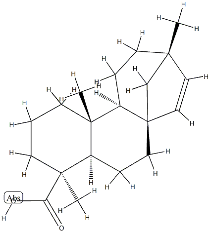 (5α,8β,9α,10β,13S)-13-Methyl-17-norkaur-15-en-19-oic acid Struktur