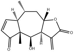 (3aS)-3,3a,4,4a,7aα,8,9,9aβ-Octahydro-4β-hydroxy-4aβ,8α-dimethyl-3-methyleneazuleno[6,5-b]furan-2,5-dione Structure