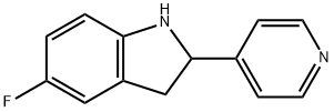 1H-Indole,5-fluoro-2,3-dihydro-2-(4-pyridinyl)-(9CI) 结构式