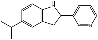 1H-Indole,2,3-dihydro-5-(1-methylethyl)-2-(3-pyridinyl)-(9CI) Structure