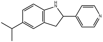 1H-Indole,2,3-dihydro-5-(1-methylethyl)-2-(4-pyridinyl)-(9CI) Struktur