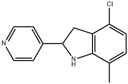 1H-Indole,4-chloro-2,3-dihydro-7-methyl-2-(4-pyridinyl)-(9CI),594820-96-9,结构式