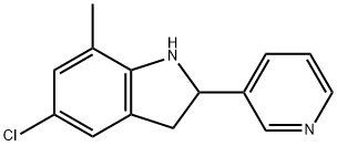 1H-Indole,5-chloro-2,3-dihydro-7-methyl-2-(3-pyridinyl)-(9CI) Structure