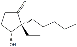 Cyclopentanone, 2-ethyl-3-hydroxy-2-pentyl-, (2R,3R)-rel-(-)- (9CI),596101-13-2,结构式
