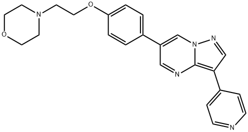 6-[4-[2-(4-Morpholinyl)ethoxy]phenyl]-3-(4-pyridinyl)pyrazolo[1,5-a]pyrimidine Structure