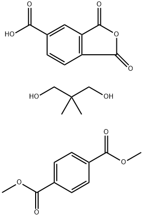 1,4-Benzenedicarboxylic acid, dimethyl ester, polymer with 1,3-dihydro-1,3-dioxo-5-isobenzofurancarboxylic acid and 2,2-dimethyl-1,3-propanediol 化学構造式
