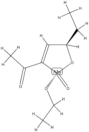 Ethanone, 1-[(2R,5R)-2-ethoxy-5-ethyl-2,5-dihydro-2-oxido-1,2-oxaphosphol-3-yl]-, rel- (9CI),599179-54-1,结构式