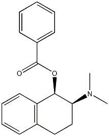 rel-1α*-(ベンゾイルオキシ)-2α*-(ジメチルアミノ)-1,2,3,4-テトラヒドロナフタレン 化学構造式